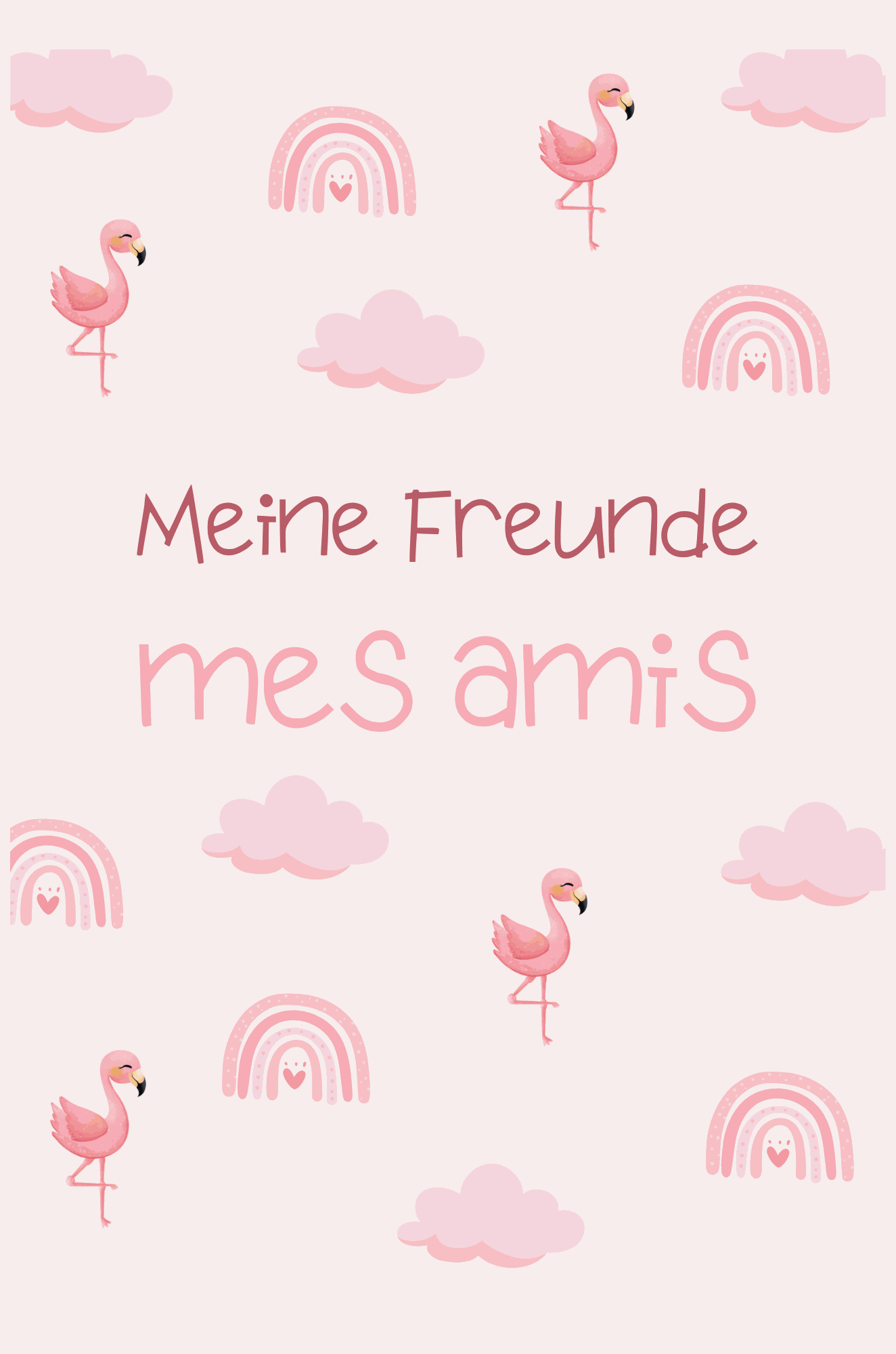 Freundebuch - Deutsch-Französisch zweisprachiges Erinnerungsbuch für Kinder mit Platz für Fotos und persönliche Notizen