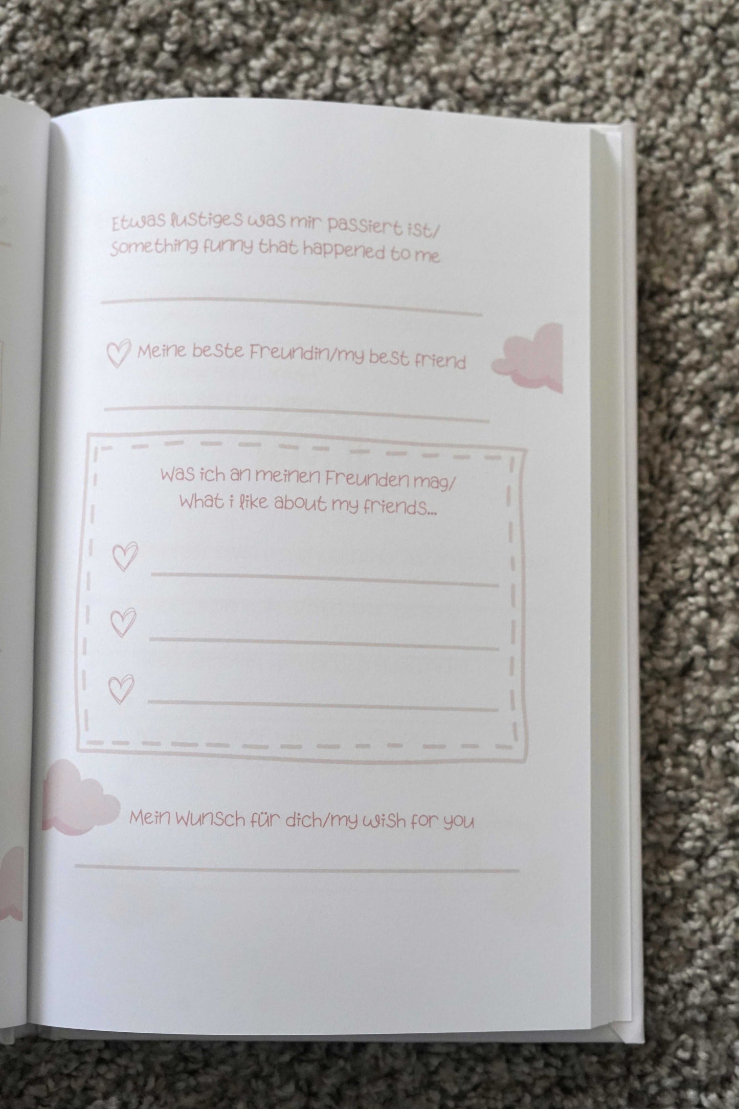 Freundebuch - Deutsch-Englisch Motivations Hoodie Stark & Mutig | Stat