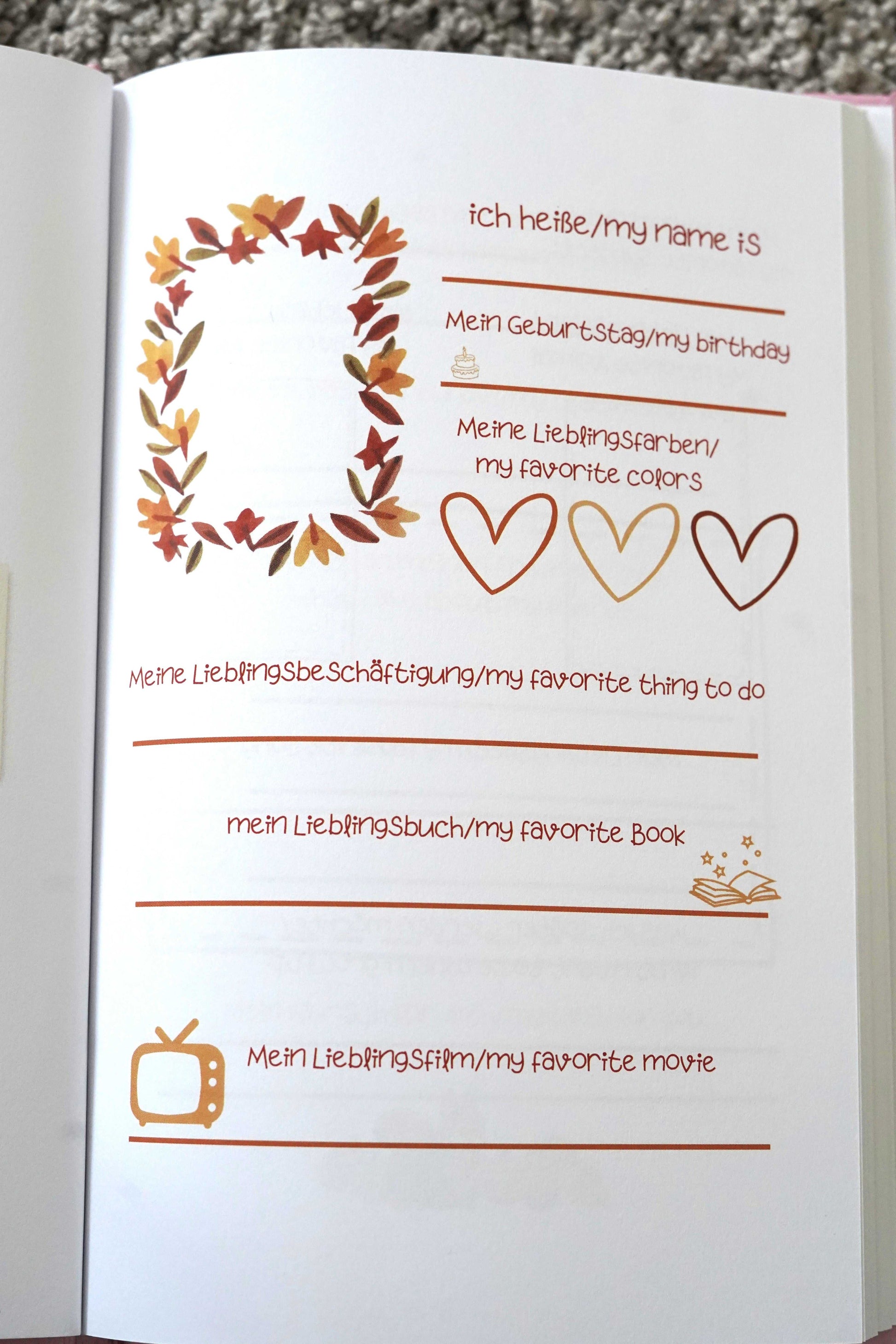 Freundebuch - Deutsch-Englisch Motivations Hoodie Stark & Mutig | Stat