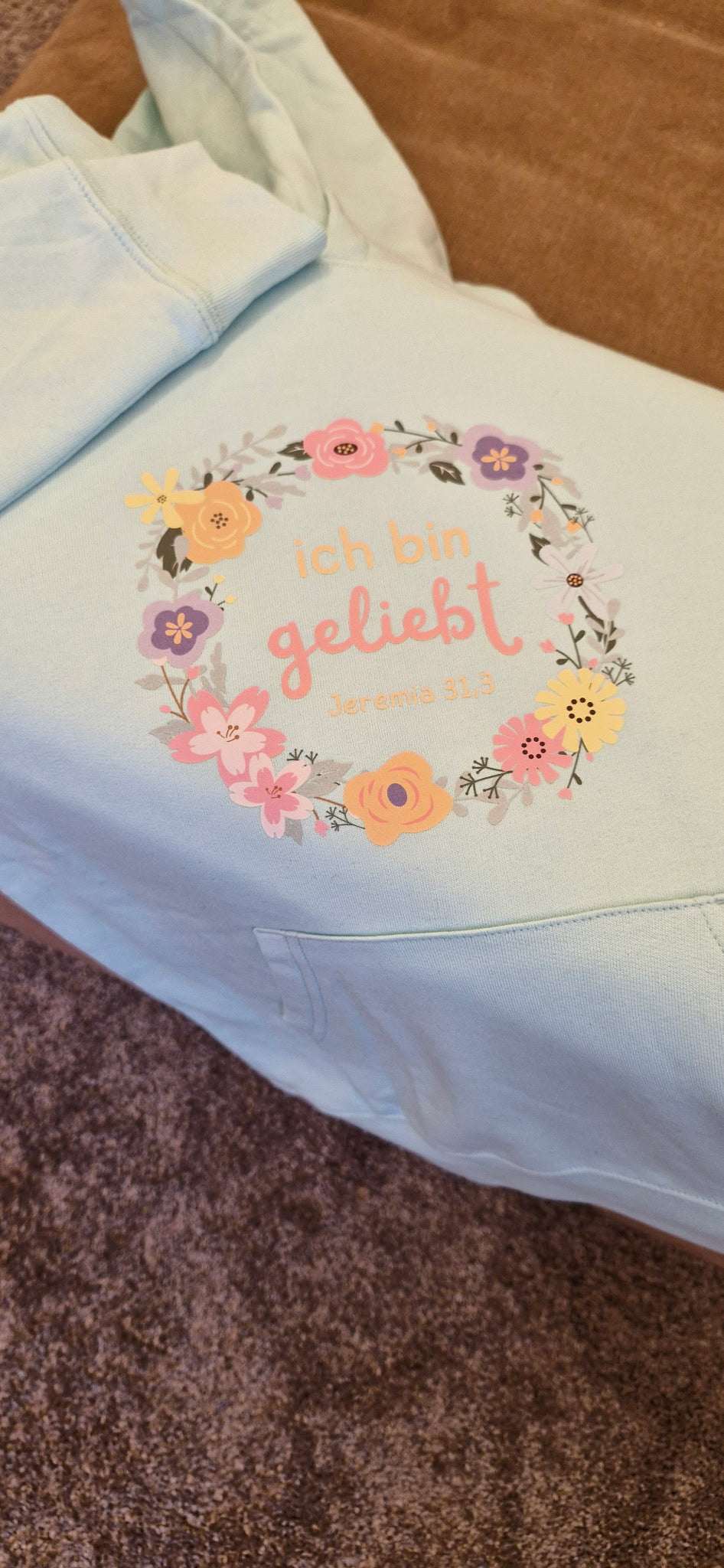 Hoodie - Ich bin geliebt  Jeremia 31,3